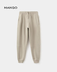 MANGO SAND COTTON JOGGERS WITH ELASTIC WAIST 27083278