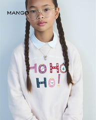 MANGO SAND HO HO HO EMBROIDERED SWEATSHIRT 17079094