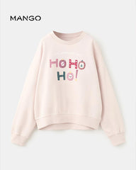 MANGO SAND HO HO HO EMBROIDERED SWEATSHIRT 17079094