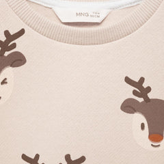 MANGO SAND REINDEER PRINTED SWEATSHIRT 77019410