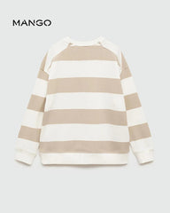 MANGO SAND STRIPED SWEATSHIRT 77042922