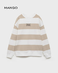 MANGO STRIPED WHEN WE SHARE PRINTED SWEATSHIRT WITH TROUSER SET