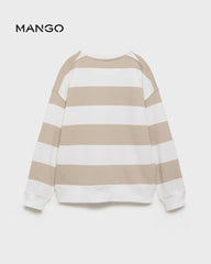 MANGO SAND STRIPED WHEN WE SHARE PRINTED SWEATSHIRT