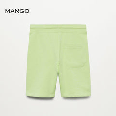 MANGO SHARK PRINTED LIME BERMUDA SHORTS