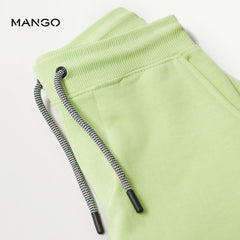 MANGO SHARK PRINTED LIME BERMUDA SHORTS