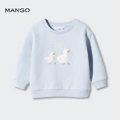 MANGO SKY BLUE BEST FOLLOWER SWEATSHIRT 47061260