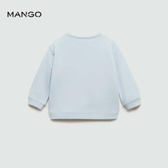 MANGO SKY BLUE COTTON SWEATSHIRT WITH POCKETS 77023672