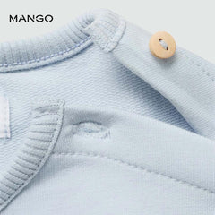 MANGO SKY BLUE COTTON SWEATSHIRT WITH POCKETS 77023672