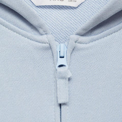 MANGO SKY BLUE DINA ZIPPED HOODIE 77063290