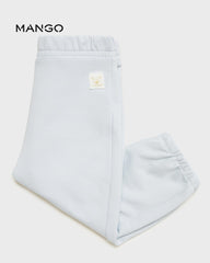 MANGO SKY BLUE ELASTIC WAIST TROUSER