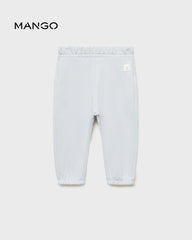 MANGO SKY BLUE ELASTIC WAIST TROUSER