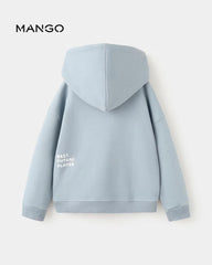MANGO SKY BLUE PENALTY KICK HOODED SWEATSHIRT