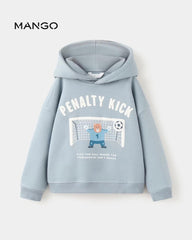 MANGO SKY BLUE PENALTY KICK HOODED SWEATSHIRT