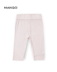 MANGO SOFT PINK RIBBED LEGGING
