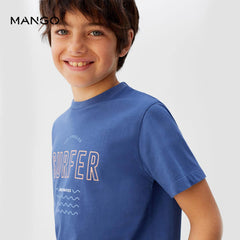 MANGO SURFER PRINTED COTTON T-SHIRT WITH TROUSER 2 PCS SET