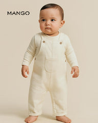 MANGO WHITE FRONT POCKET TEXTURED DUNGAREE