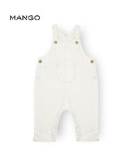 MANGO WHITE FRONT POCKET TEXTURED DUNGAREE