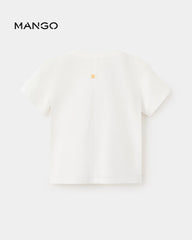 MANGO WHITE IN THE OCEAN PRINTED COTTON T-SHIRT