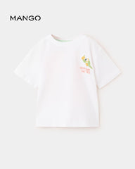 MANGO WHITE LEMON SEA SON SHORT SLEEVE T-SHIRT