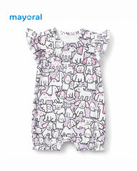 MAYORAL BESTIES OVERALL PRINT ROMPER