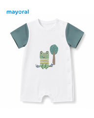 MAYORAL WHITE FROG SHORT ROMPER
