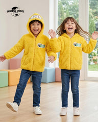 MINIONS PLUSH FLEECE JACKET WITH REMOVABLE HOOD