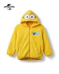 MINIONS PLUSH FLEECE JACKET WITH REMOVABLE HOOD