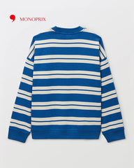 MONOPRIX BLUE STRIPED SWEATSHIRT