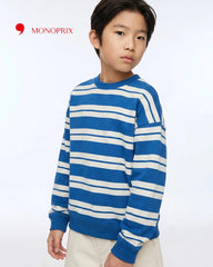 MONOPRIX BLUE STRIPED SWEATSHIRT