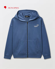 MONOPRIX BLUE SUMMER ADDICT ZIP HOODIE
