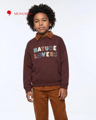 MONOPRIX DARK BROWN NATURE LOVER SWEATSHIRT