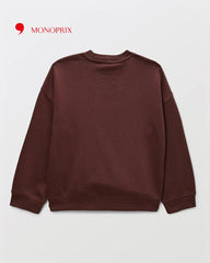 MONOPRIX DARK BROWN NATURE LOVER SWEATSHIRT