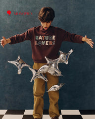 MONOPRIX DARK BROWN NATURE LOVER SWEATSHIRT