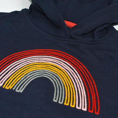 MONOPRIX NAVY BLUE RAINBOW HOODIE