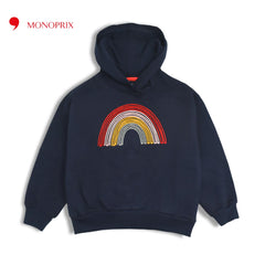 MONOPRIX NAVY BLUE RAINBOW HOODIE