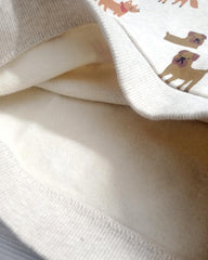 MONOPRIX ECRU DOGS PRINTED SWEATSHIRT