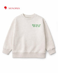 MONOPRIX ECRU TOPOGRAPHIC MAP SWEATSHIRT