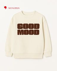 MONOPRIX EMBROIDERED GOOD MOOD SWEATSHIRT