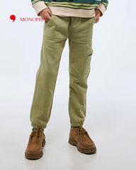 MONOPRIX GREEN COTTON CARGO JOGGER TROUSER