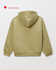 MONOPRIX GREEN URBAN FLOW HOODEDIE