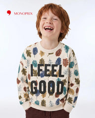 MONOPRIX LIGHT BEIGE I FEEL GOOD SWEATSHIRT