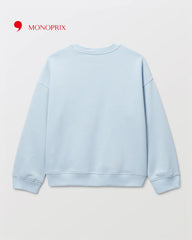 MONOPRIX LIGHT BLUE PRINTED SWEATSHIRT