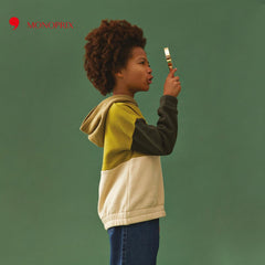 MONOPRIX LIGHT GREEN TRIOLOR HOODIE