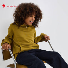 MONOPRIX MOCK NECK KANGAROO POCKET SWEATSHIRT