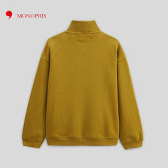 MONOPRIX MOCK NECK KANGAROO POCKET SWEATSHIRT