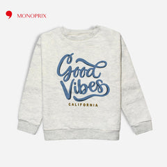 MONOPRIX SAND GOOD VIBES PRINTED HOODIE