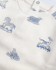 MONOPRIX OFF WHITE PRINTED SWEATSHIRT