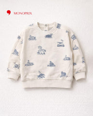 MONOPRIX OFF WHITE PRINTED SWEATSHIRT