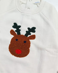 MONOPRIX OFF WHITE REINDEER SWEATSHIRT