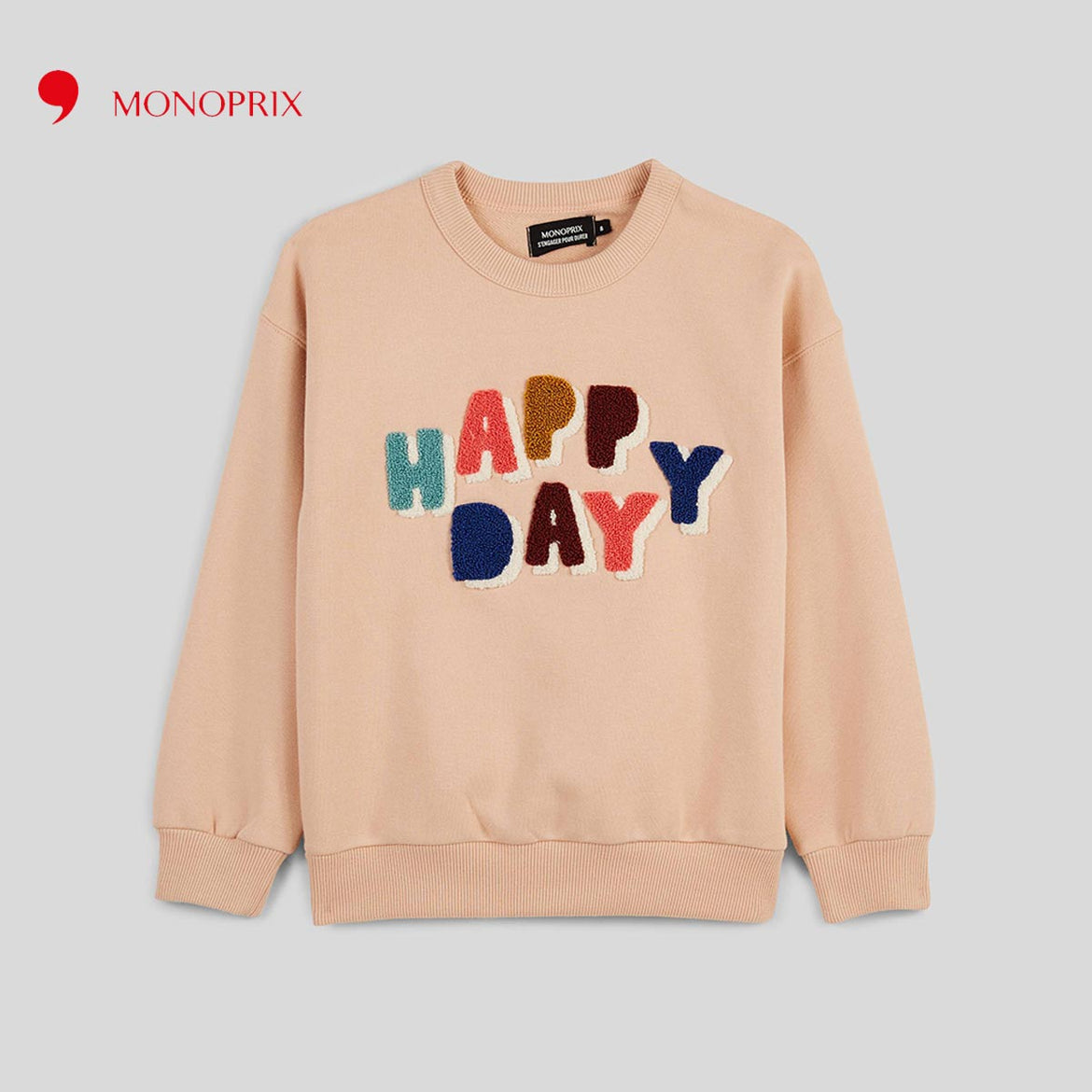 MONOPRIX ORANGE HAPPY DAY SWEATSHIRT